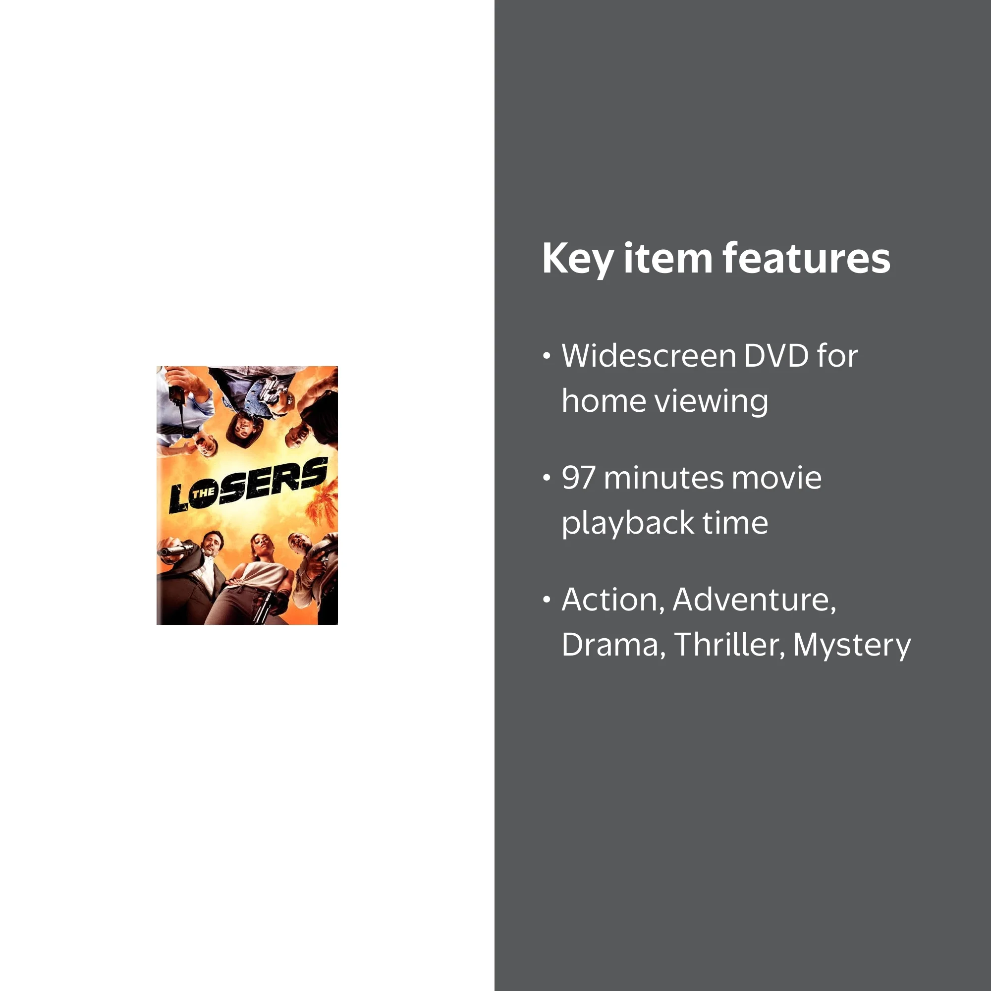 Warner Home Video: The Losers - Action & Adventure DVD, Elite