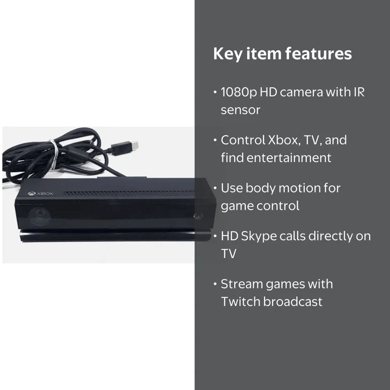 Xbox, Kinect Sensor for Xbox One, 7.1 oz, Restored - Walmart.com