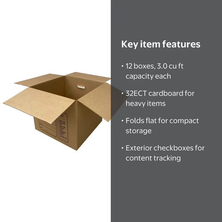HAND IN HAND ボックス 12デザイン uBoxes 12 Premium Medium Moving Boxes 18