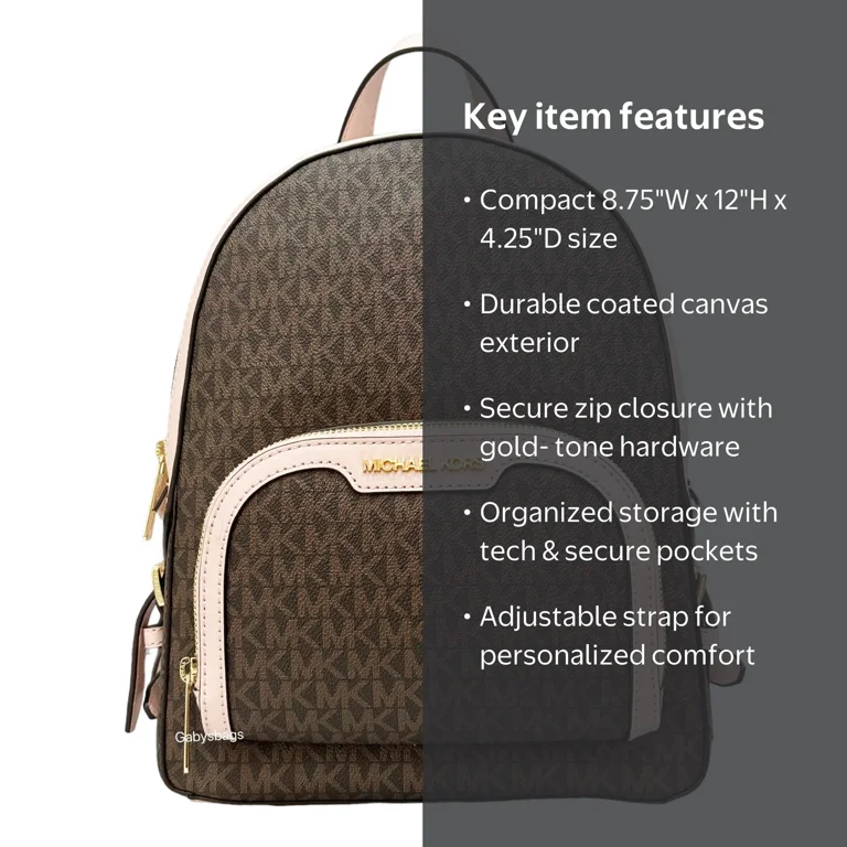 Free Shipping! Michael Kors Jaycee Logo Backpack, Medium, Powder