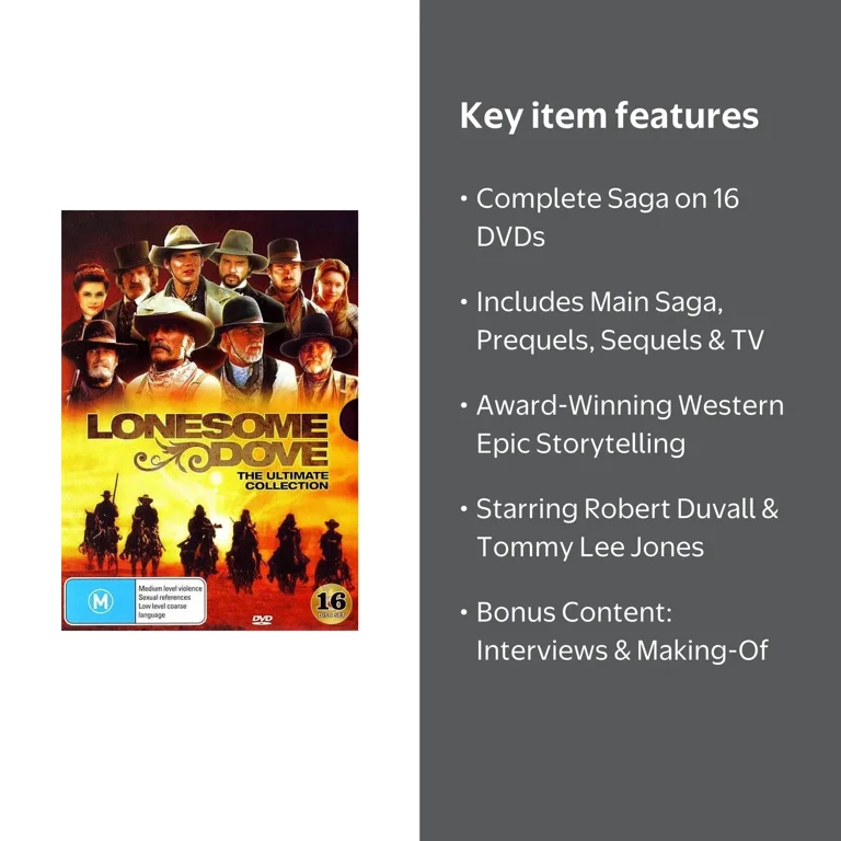 Via Vision, DVD Collection, Lonesome Dove Epic Western Saga, 16DVD