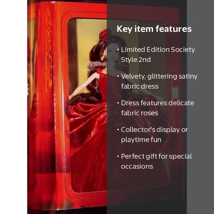 Mattel Radiant Rose Barbie Doll Society Style 2nd - Limited