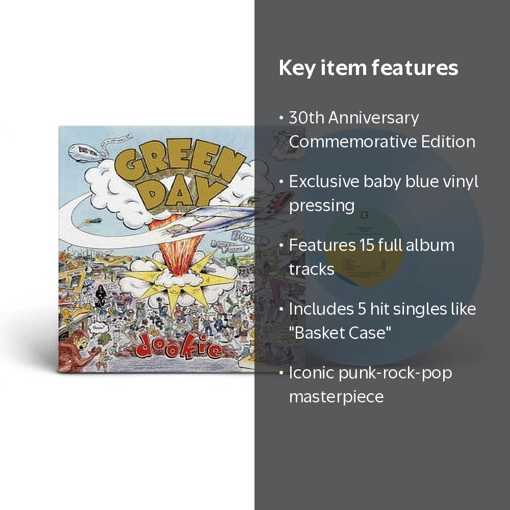 Green Day, Vinyl Record, Dookie 30th Anniversary, Baby Blue Vinyl