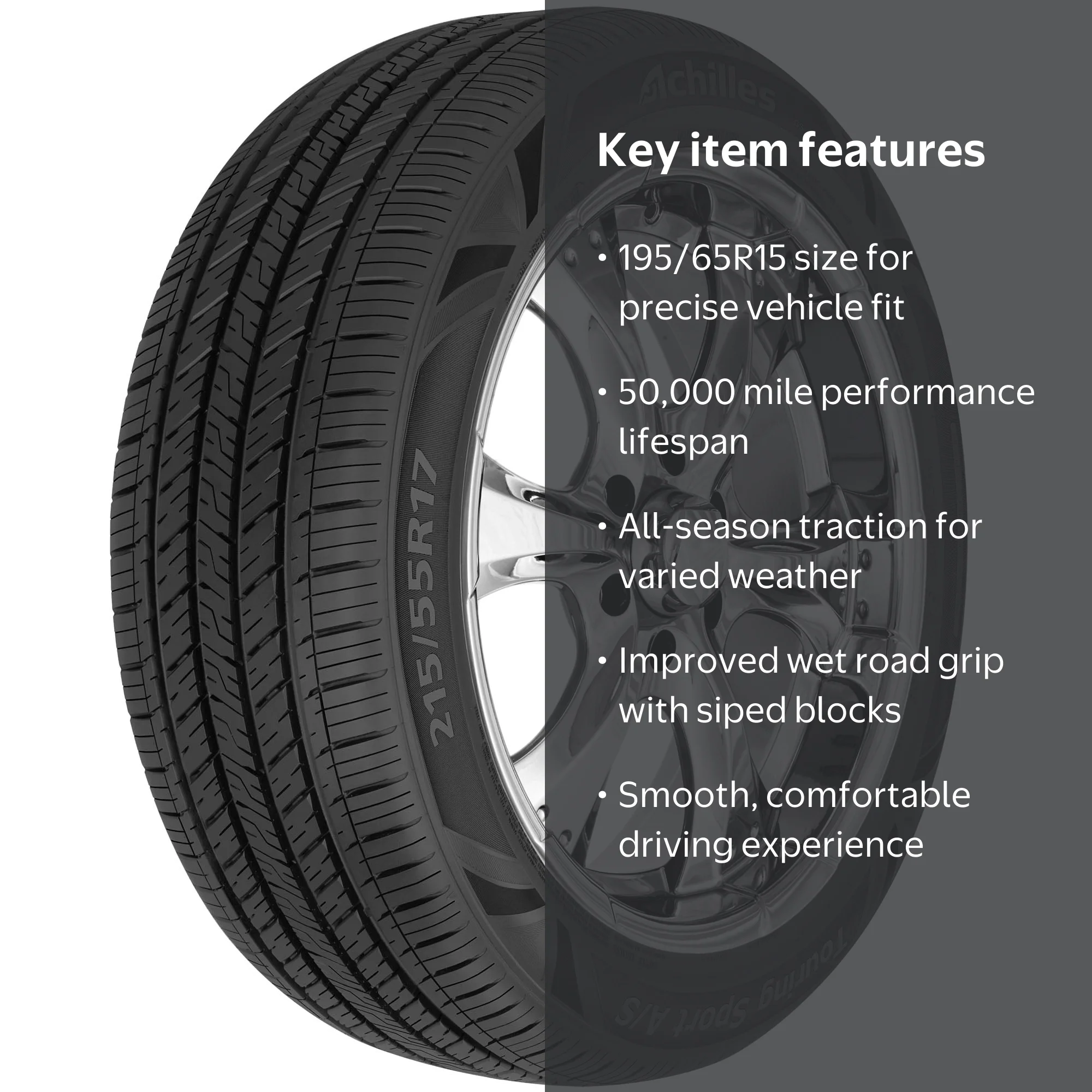 Achilles Touring Sport AS All Season 195/65R15 91H Passenger Tire