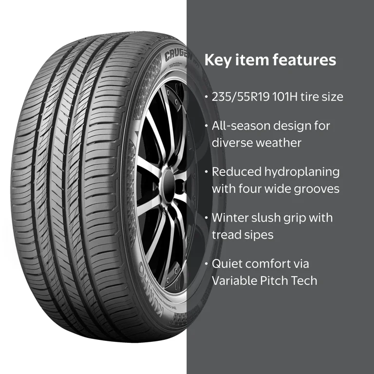 Kumho Crugen HP71 235/55R19 101H All Season SUV/Crossover Tire