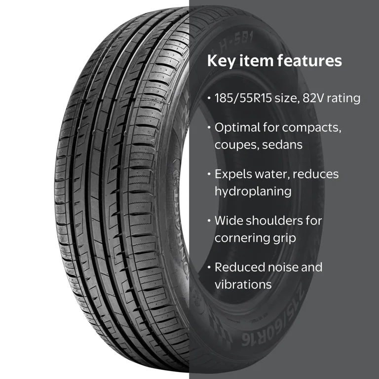 Lionhart, Passenger Tire, All Season, 185/55R15 82V Black
