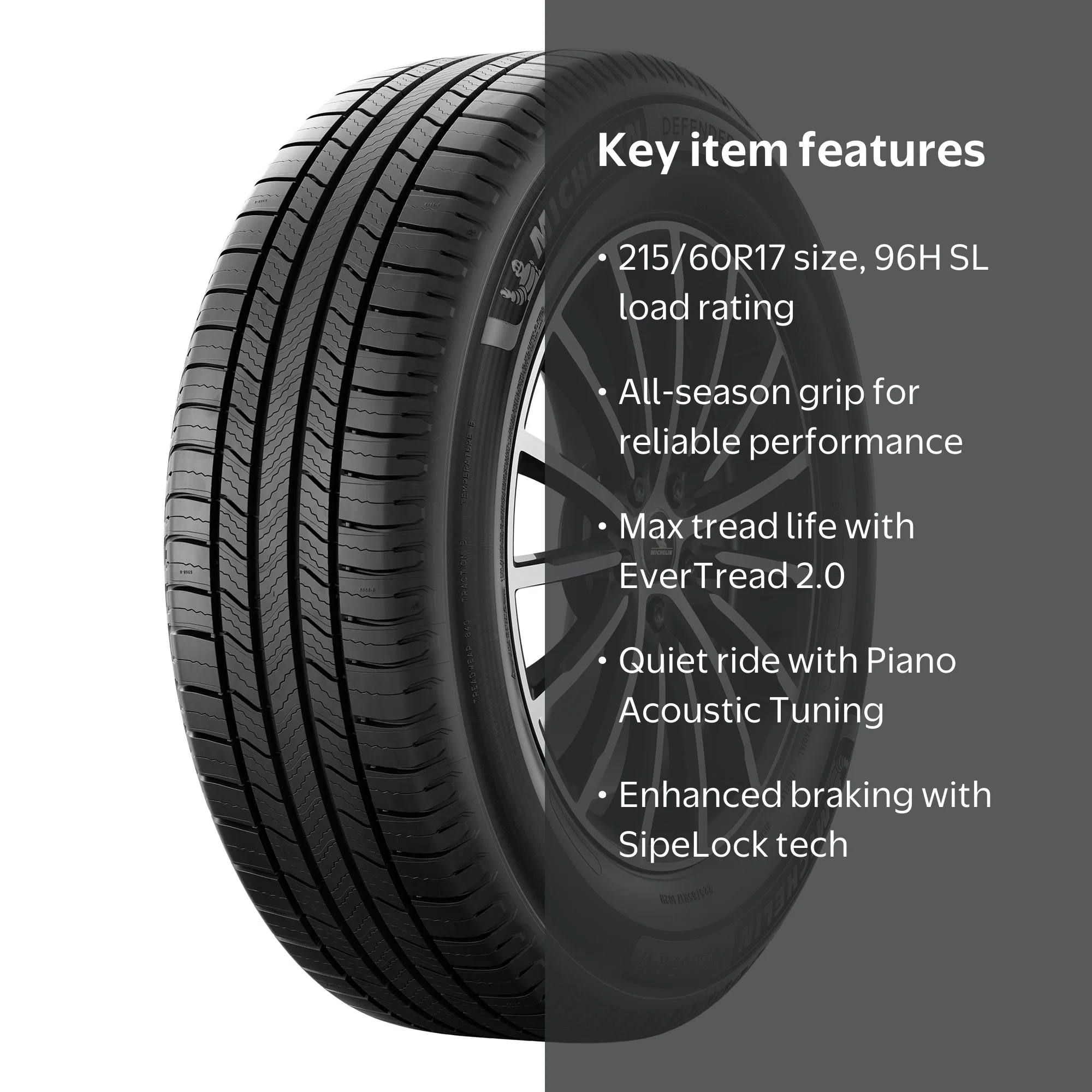 Michelin, Passenger Tire, 215/60R17 96H, All Season - Walmart.com