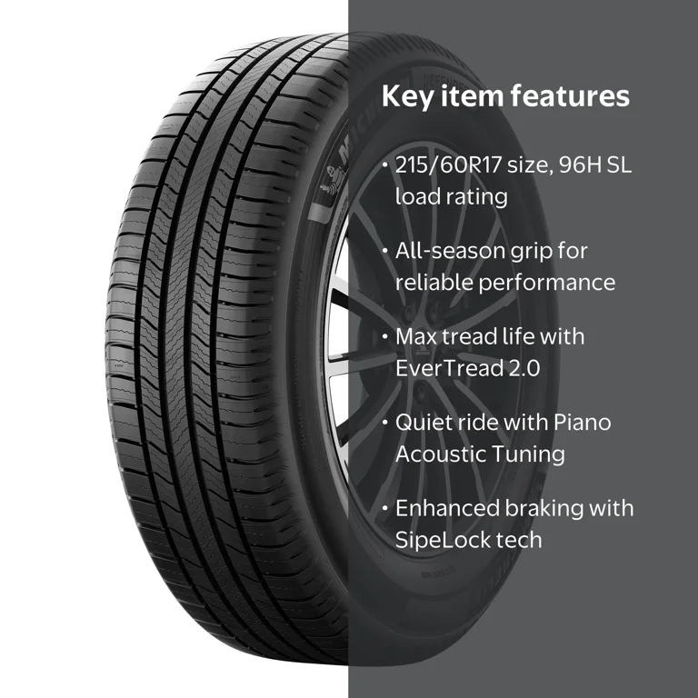 Michelin, Passenger Tire, 215/60R17 96H, All Season - Walmart.com