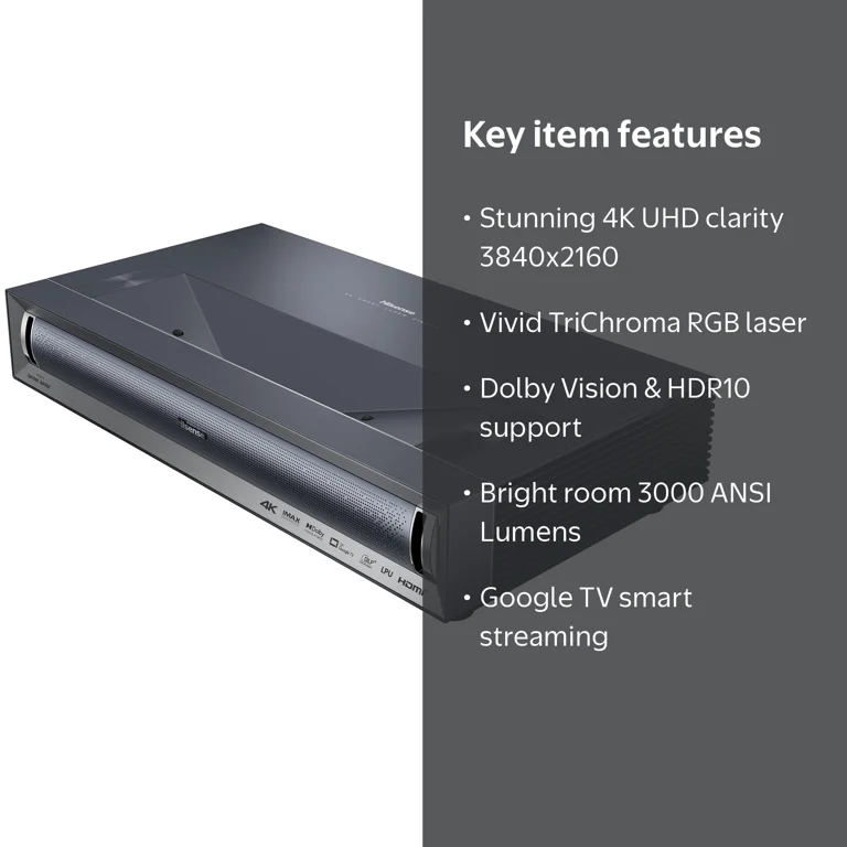 Hisense, TriChroma Laser Cinema PX3-PRO, 3840 x 2160 4K, RGB laser