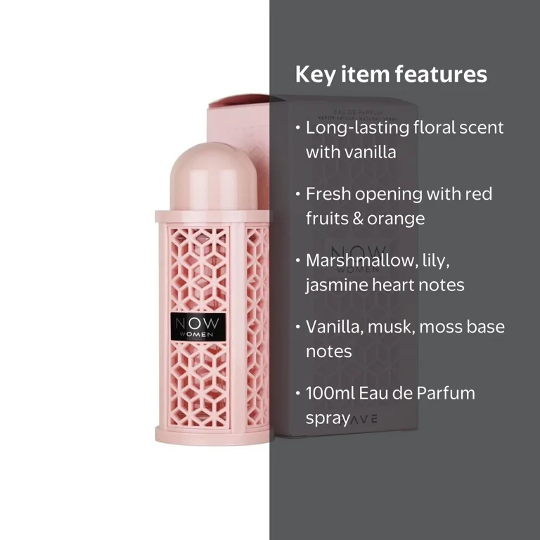 Lattafa Rave Now Pink Eau de Parfum, 3.4 oz, Women's Vanilla