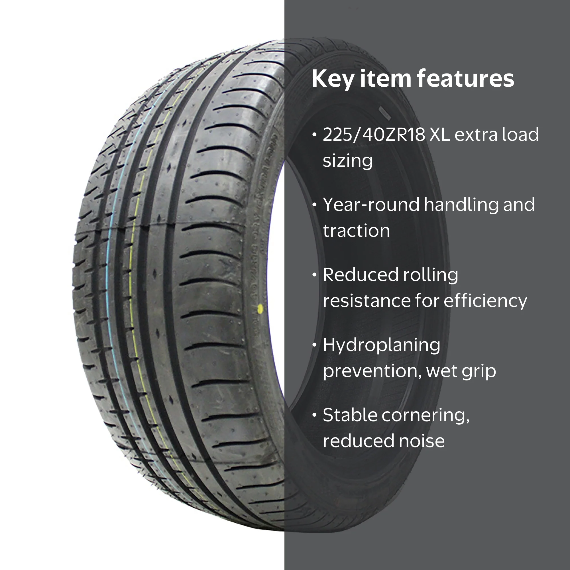 Accelera Phi All Season 225/40ZR18 92Y XL Passenger Tire for