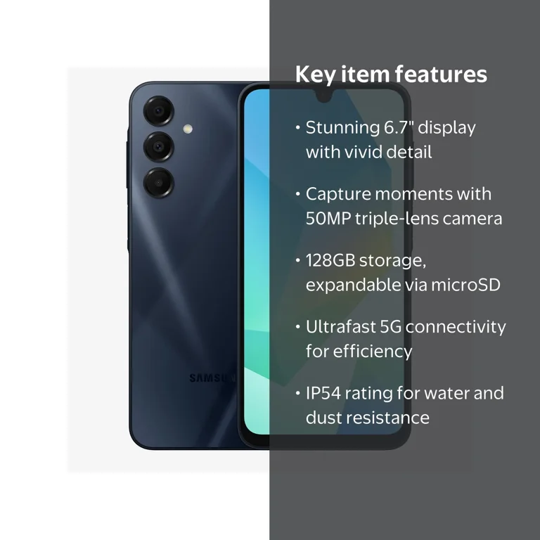Samsung Galaxy A16 5G A Series 128GB Unlocked Android Cell Phone