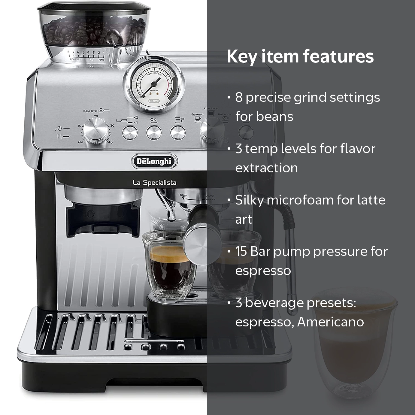 De'Longhi EC9155MB La Specialista Arte Espresso Machine, 15 Bar, 2