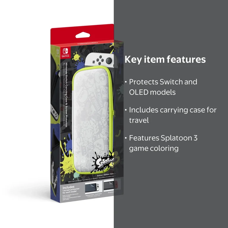 Nintendo Switch OLED Game Accessories: Splatoon 3 Edition Carrying