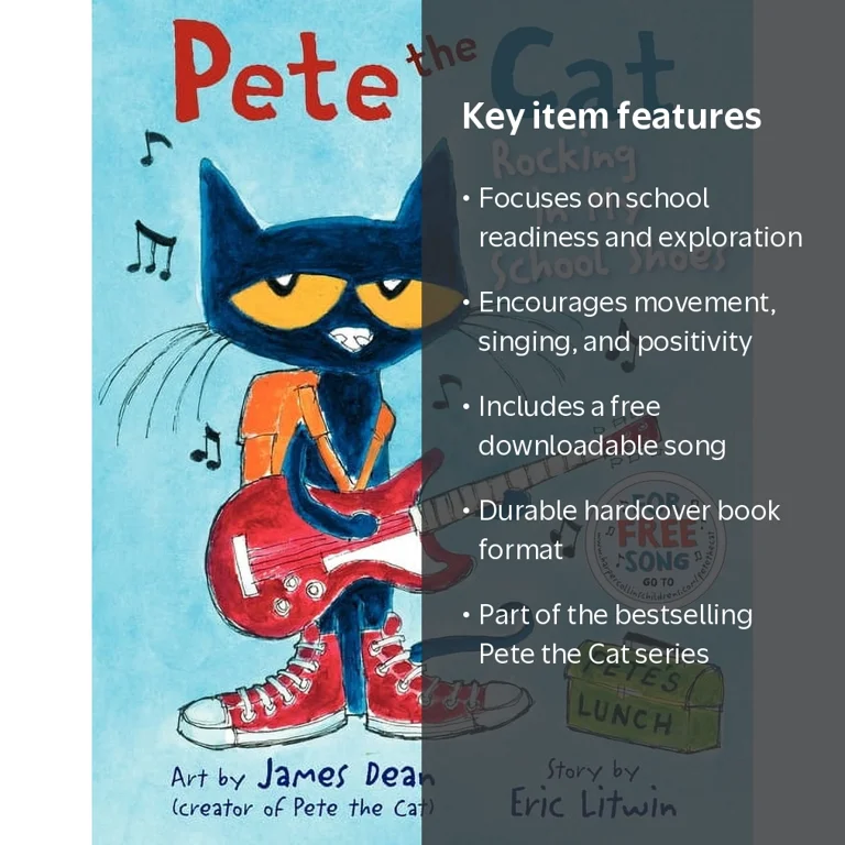 洋書 181B Pete the Cat: Rocking in My School Eric Litwin, Hardcover Book, Rocking in My School Shoes - Walmart.com