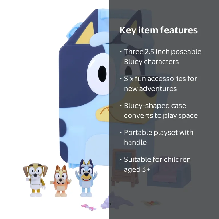 Bluey, Collector Case, 2.5-3 in Figures and Accessories, Ages 3+