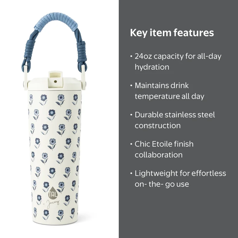 Jacey Duprie x TAL Hudson 24oz Stainless Steel Water Bottle with