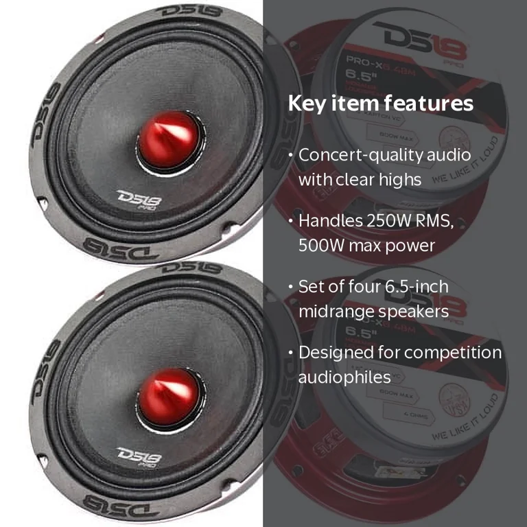 DS18 PRO-X6.4BM, 4 Pack, 500W Max 6.5