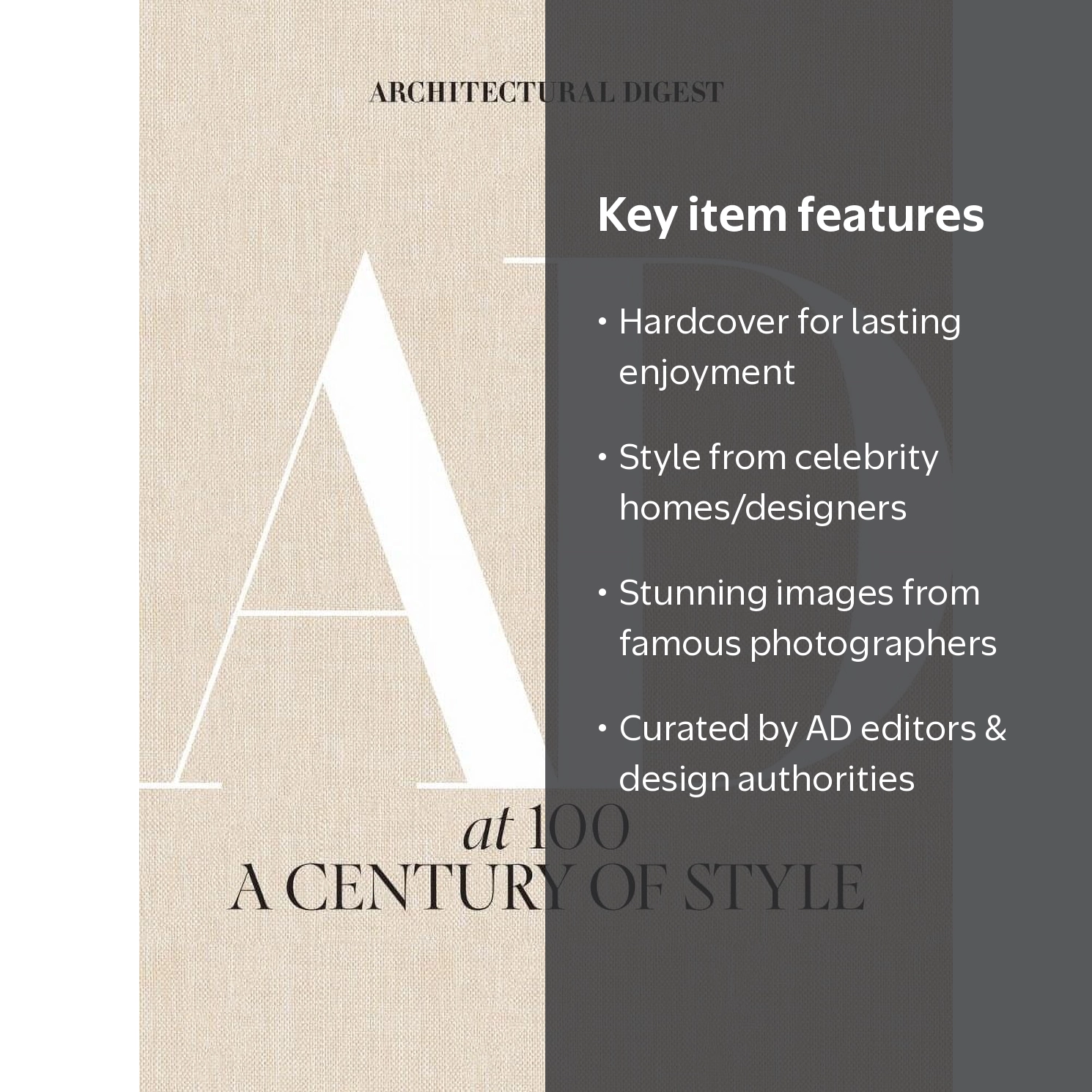 Architectural Digest: At 100: A Century of Style Hardcover