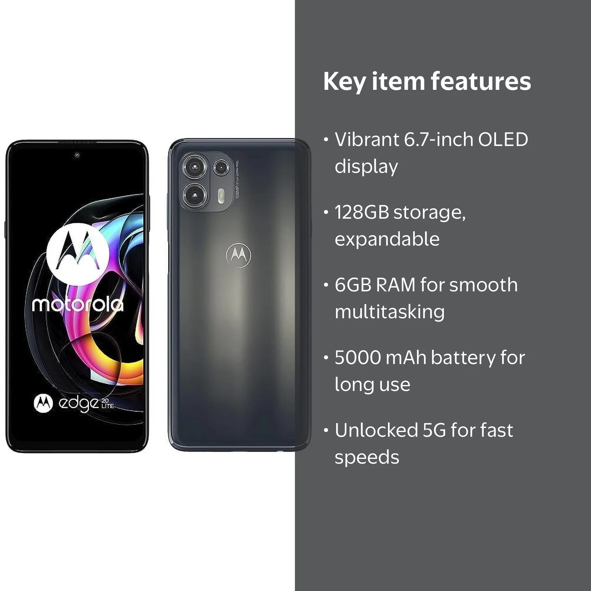 Motorola Moto Edge 20 Lite 5G 128GB 6GB RAM | Brand New Unlocked