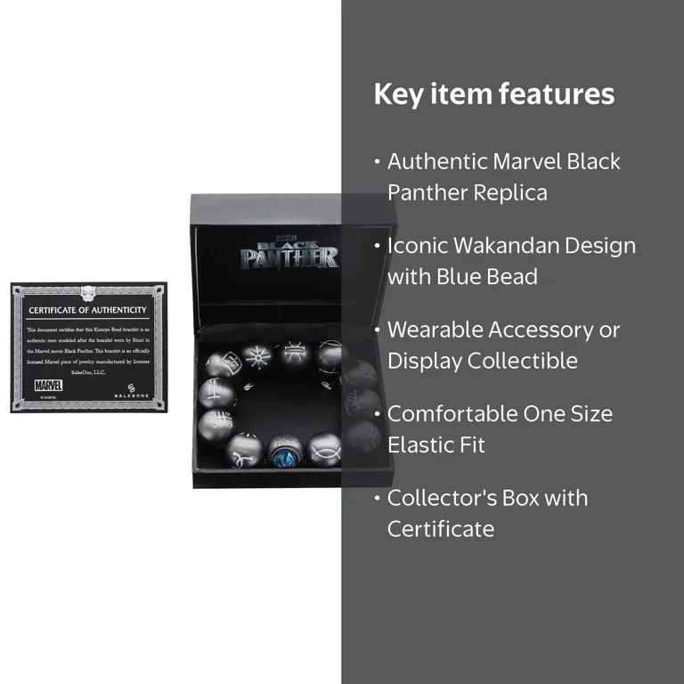Marvel's Black Panther Hero Kimoyo Bead Bracelet, Blue - Walmart.com