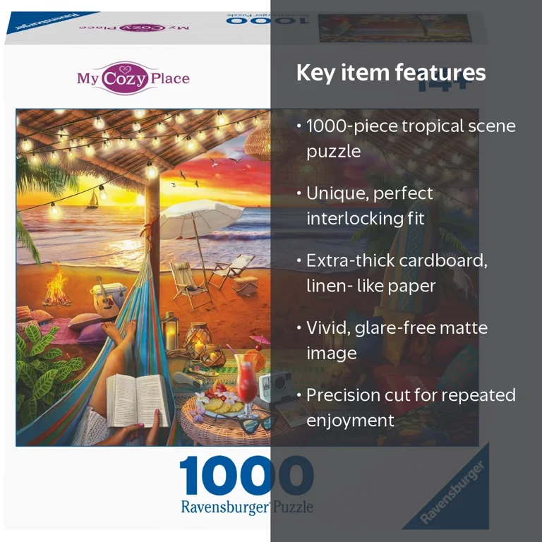 Ravensburger Puzzle 1000ピース Ravensburger Cozy Cabana Adult Jigsaw Puzzle | 1000 Pieces