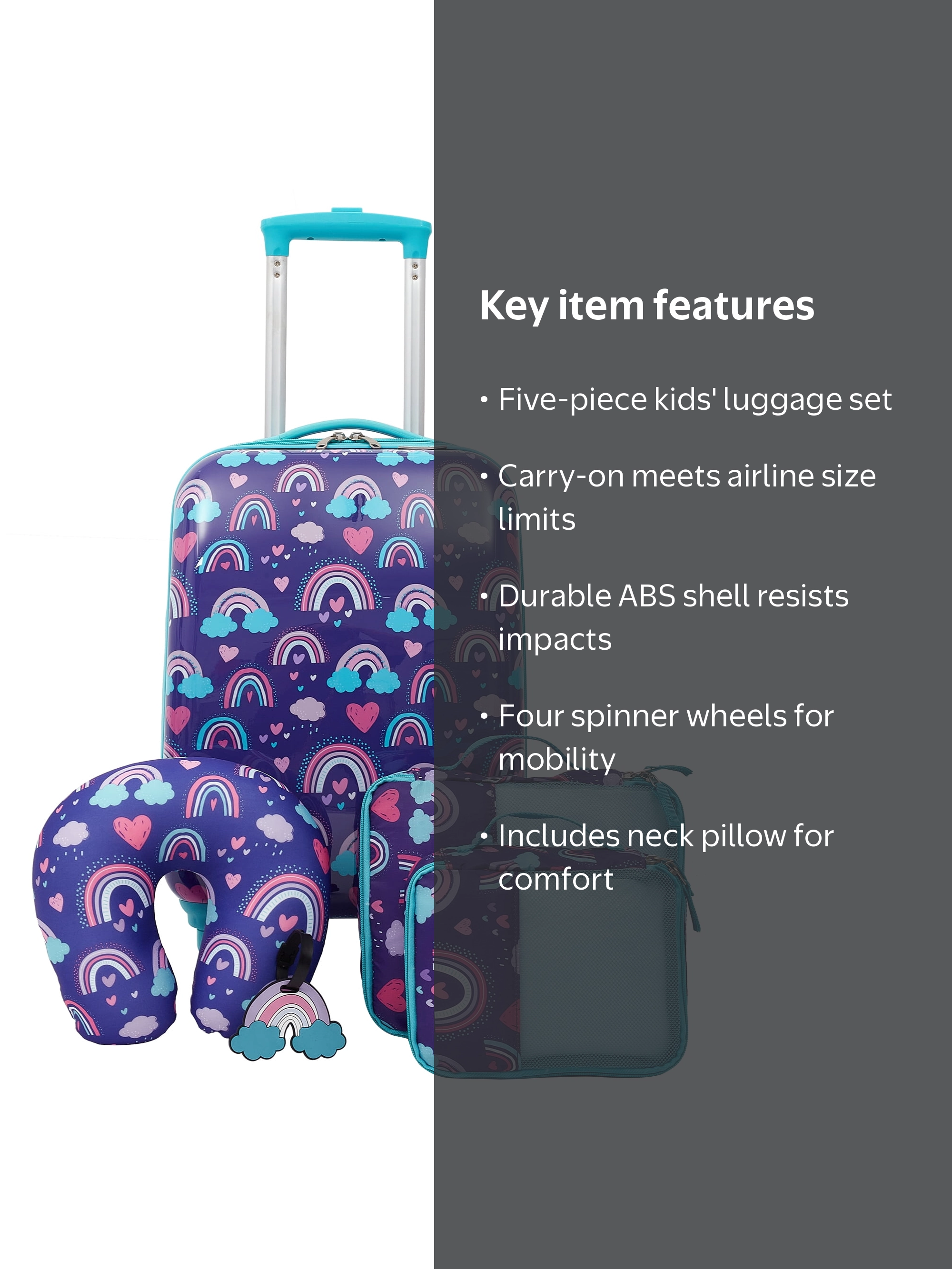 Travelers Club, Kid's Hard-Side Luggage Set with 18