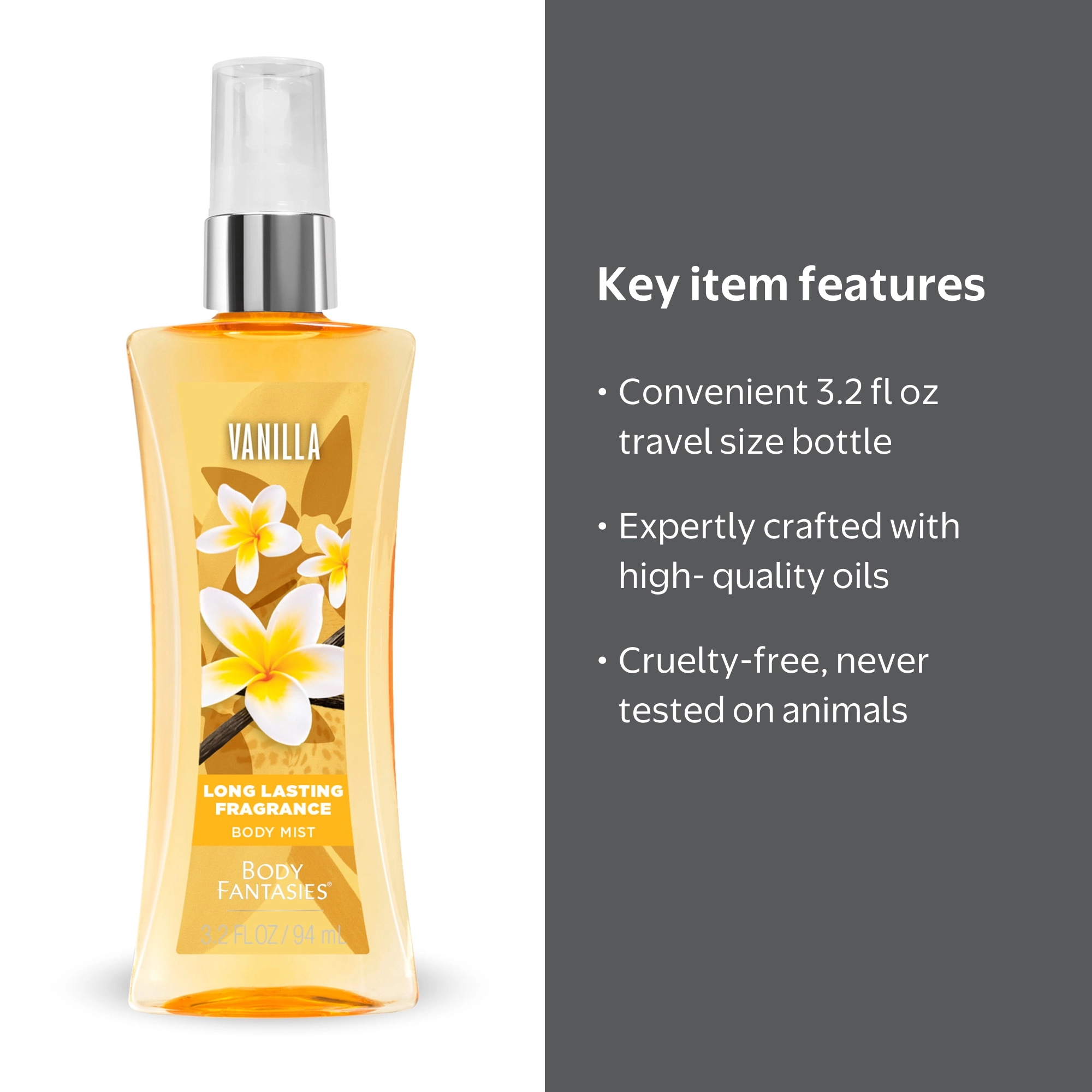 Body Fantasies Signature Vanilla Fragrance Body Spray, 3.2 fl oz