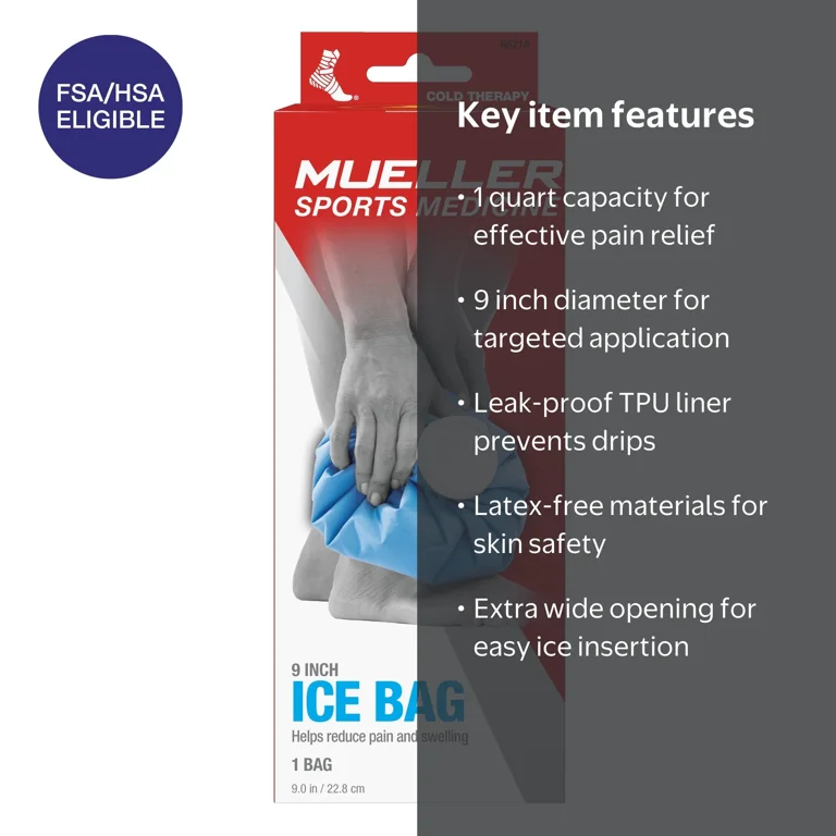Mueller Sport Care Medium 1 Quart Ice Bag, 9