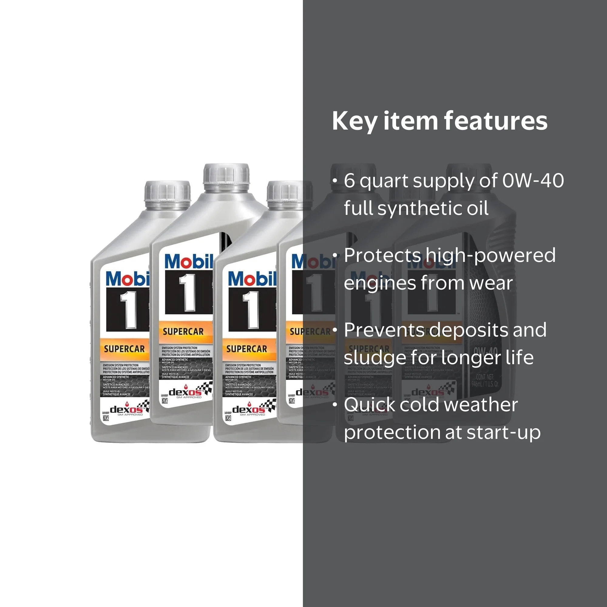Mobil 1 ESP X3 Advanced Full Synthetic Engine Oil, 0W-40 (6 Quarts