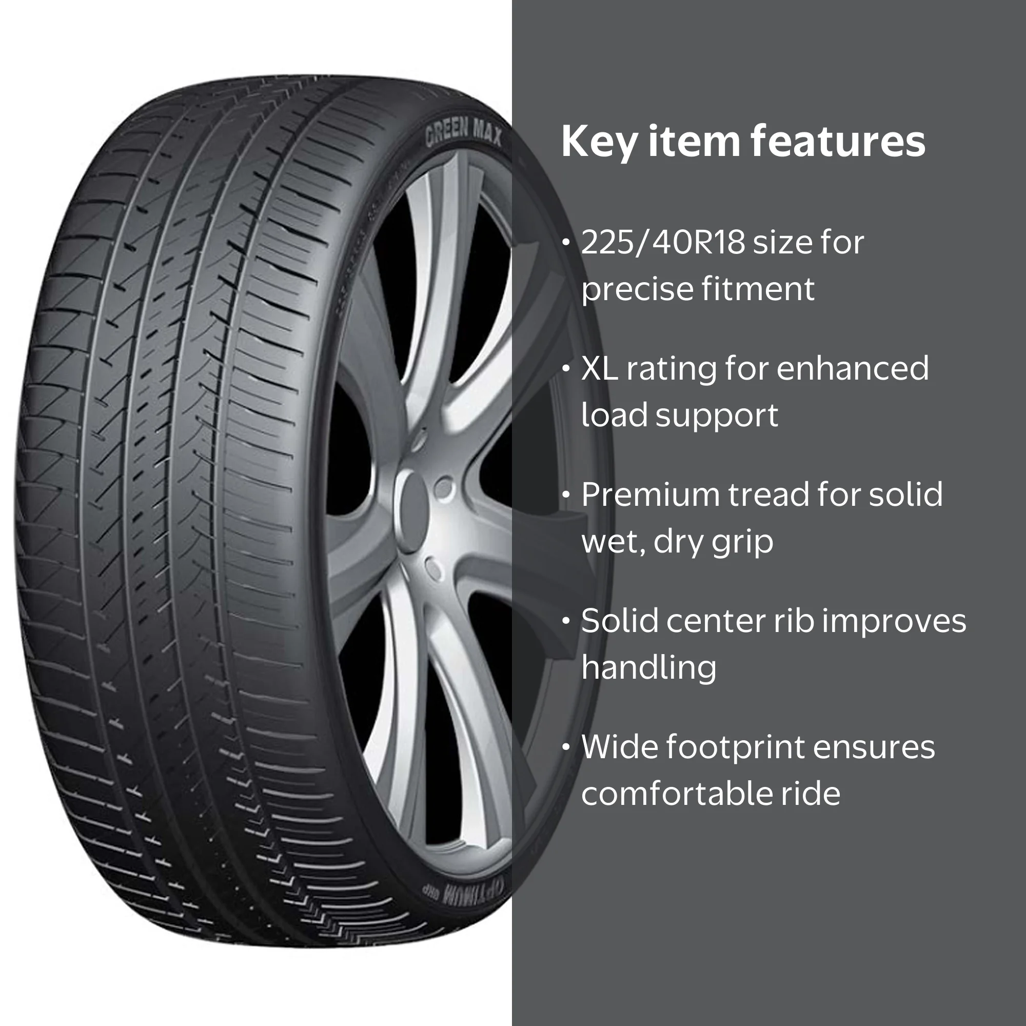 Green Max Optimum UHP UHP 225/40R18 92Y XL Passenger Tire