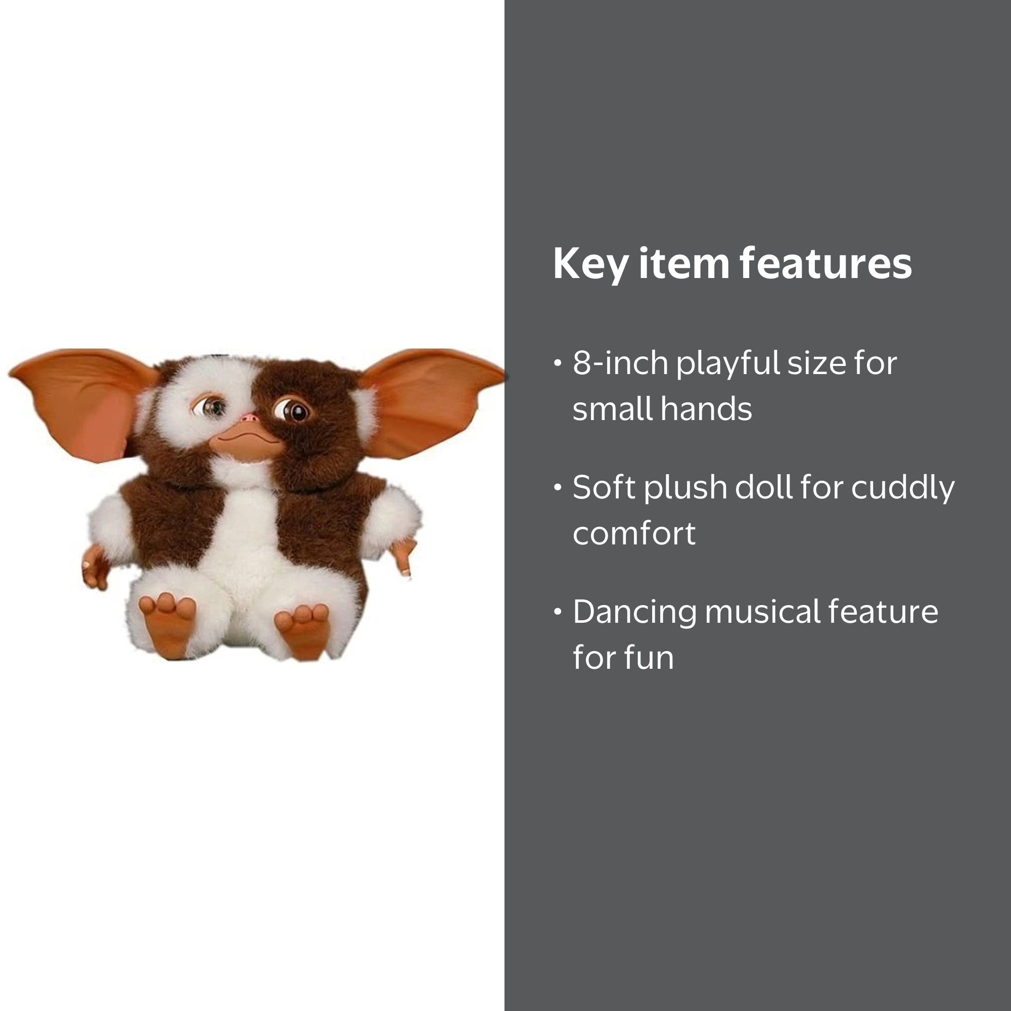 NECA, GREMLINS Movie Gizmo Mogwai Dancing Musical Plush 8