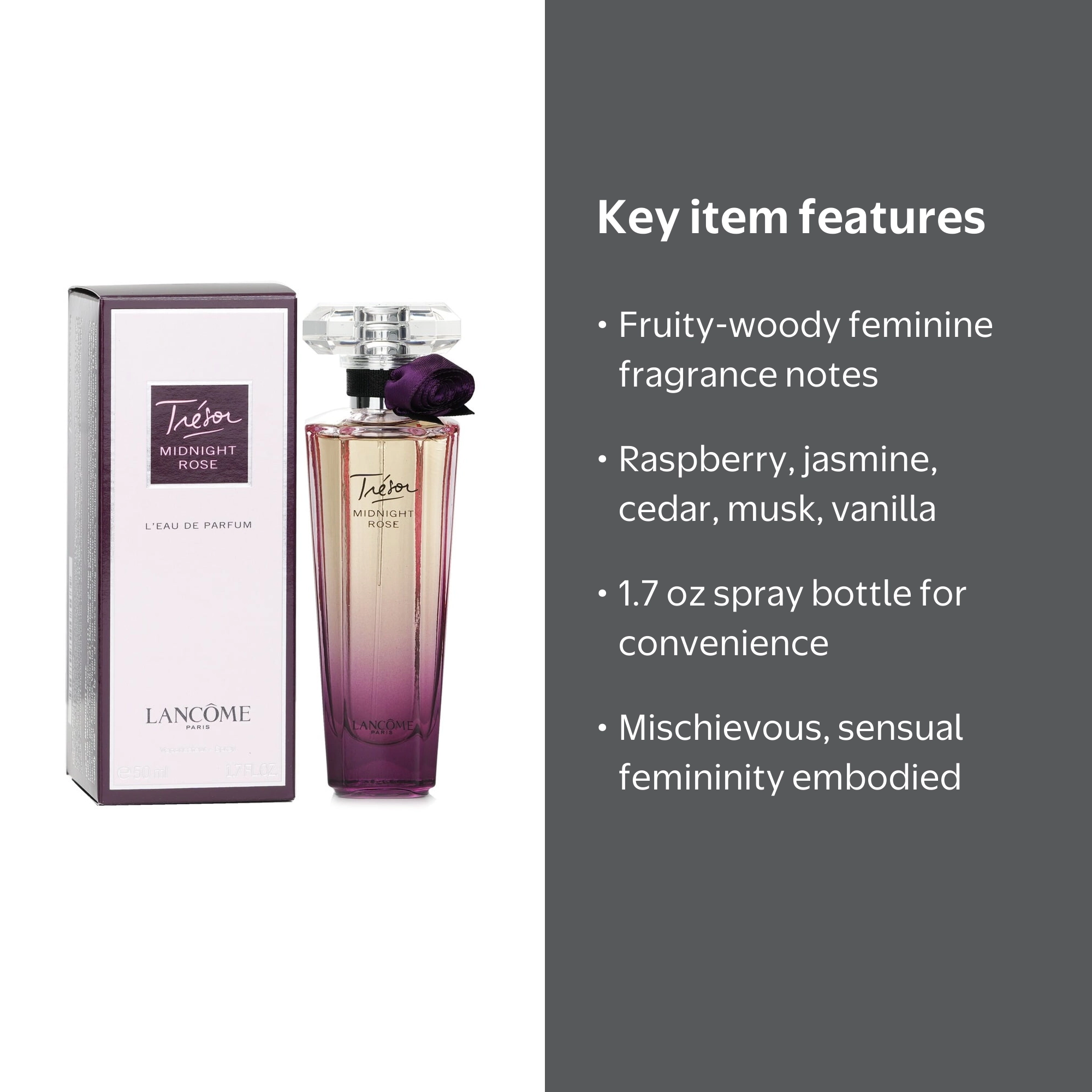 Lancome Tresor Midnight Rose Perfume, Paris Inspired Fragrance for