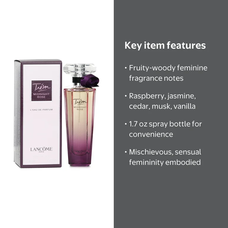 Lancome Tresor Midnight Rose Perfume, Paris Inspired Fragrance for