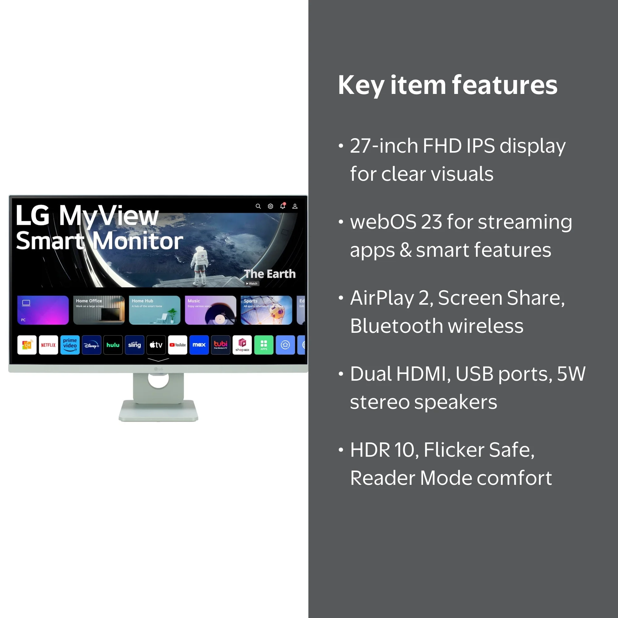 27インチ 4K LG MyView Smart Monitor LG 27