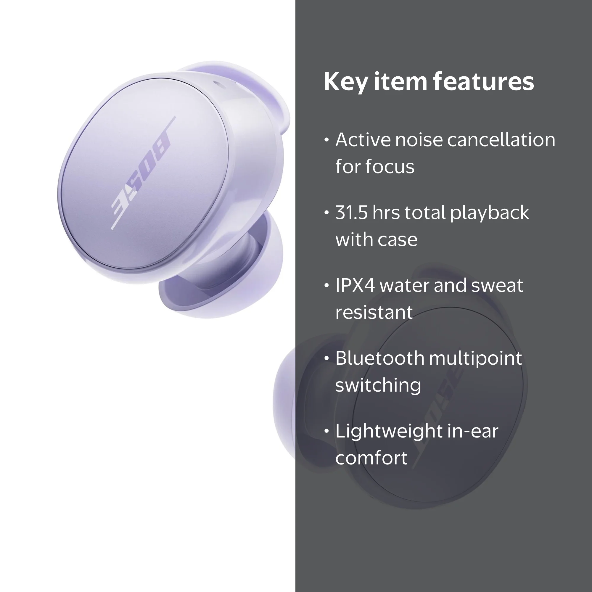 Bose QuietComfort Earbuds, Wireless Noise Cancelling Bluetooth