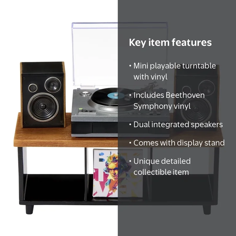 MGA's Miniverse Real Music Record Player Mini Collectibles, Mini