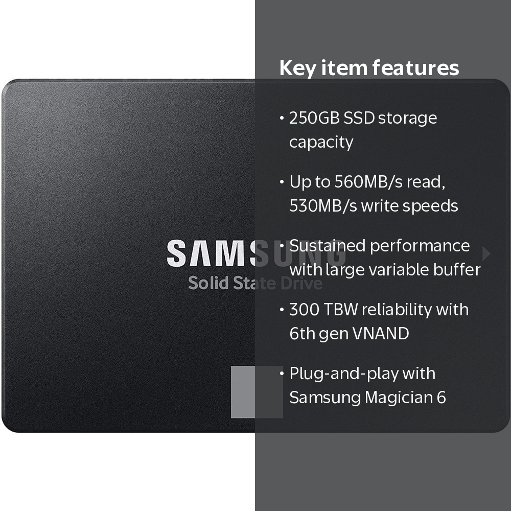 SAMSUNG 250GB 870 EVO Solid State Drive, SATA 2.5