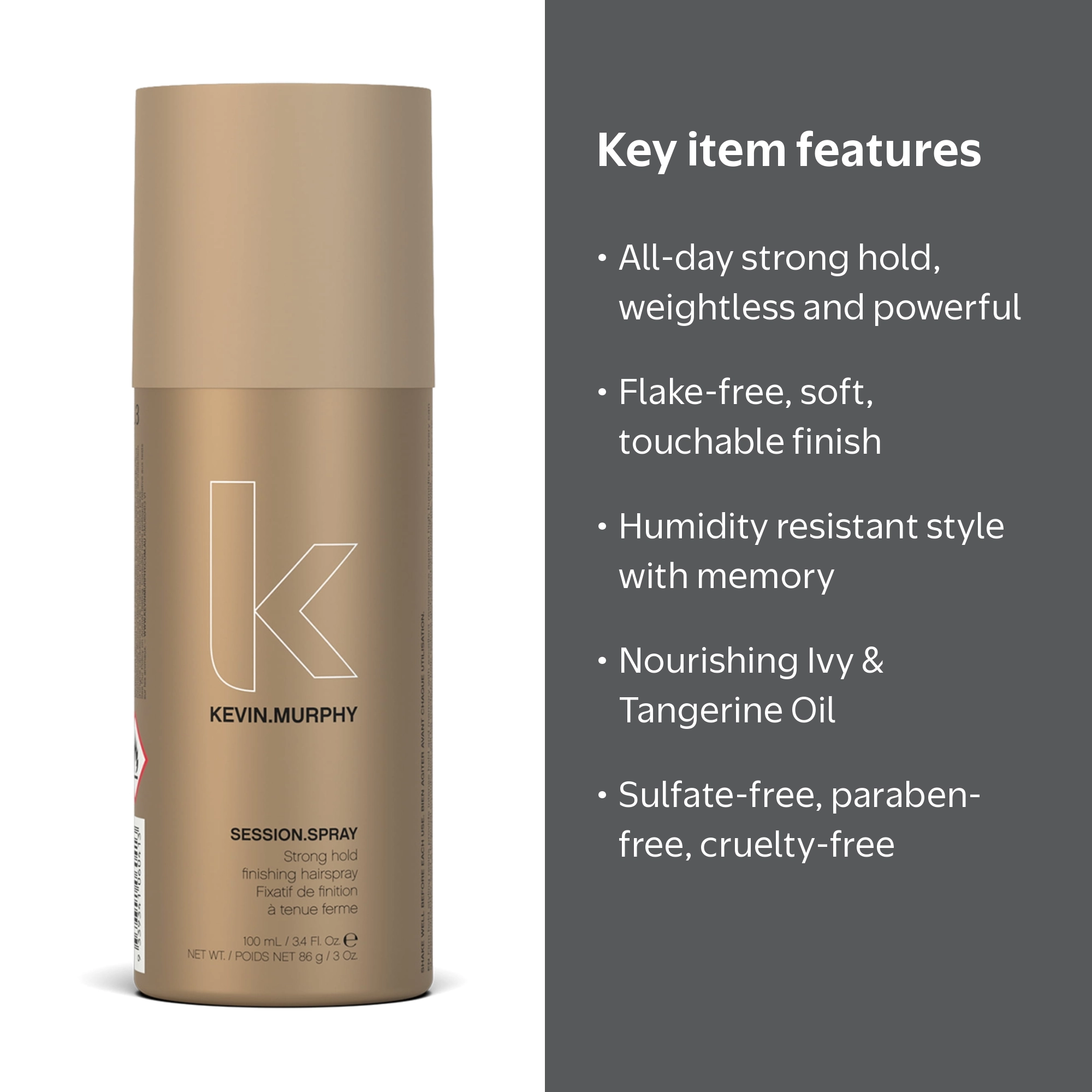 KEVIN.MURPHY SESSION.SPRAY Strong Hold Finishing Hair Spray, 100
