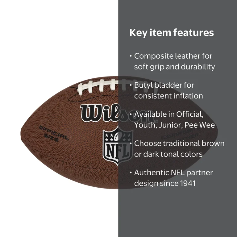 Wilson NFL Limited Composite Football - Adult High School
