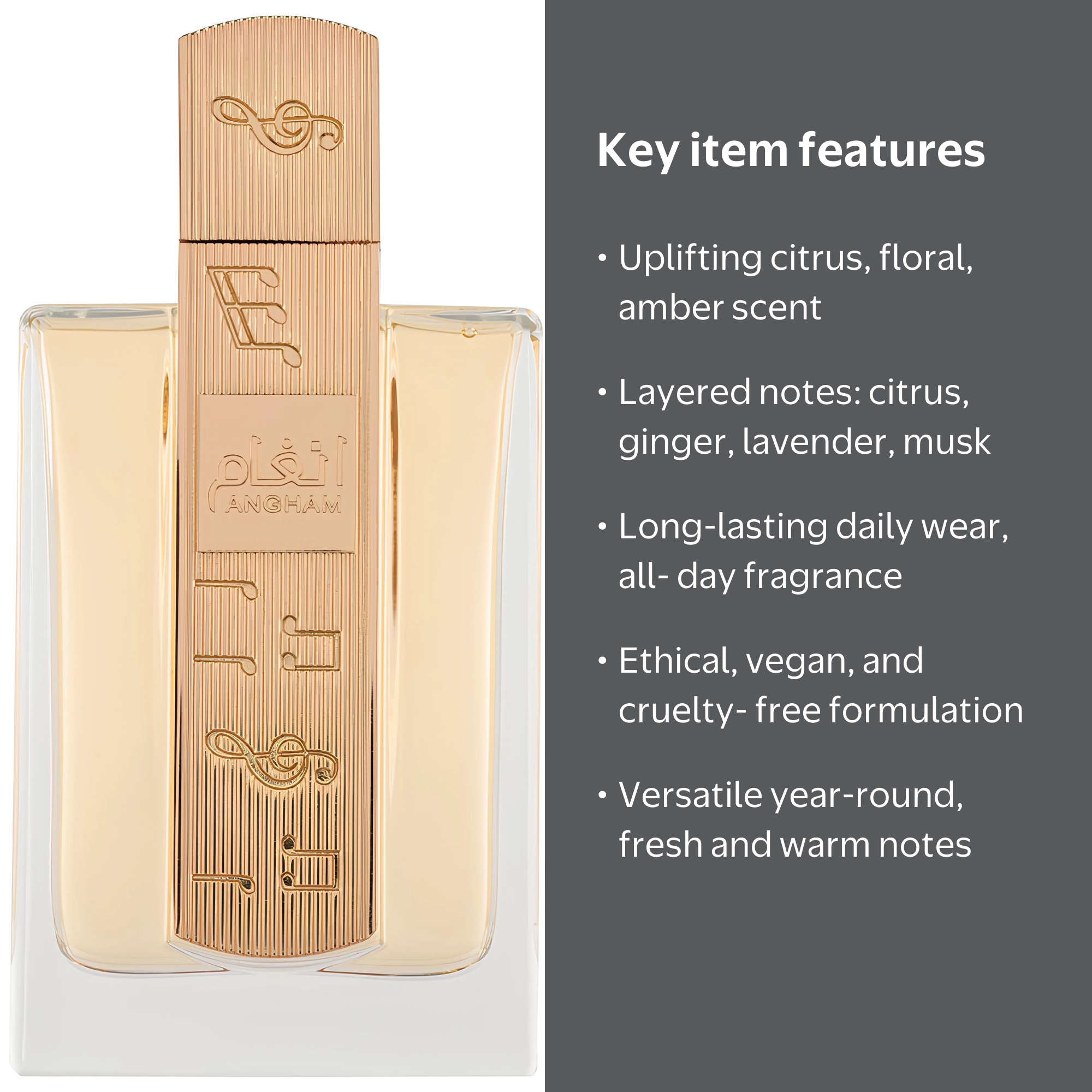 Lattafa Angham Eau De Parfum Spray, Perfume for Women, 3.4 oz