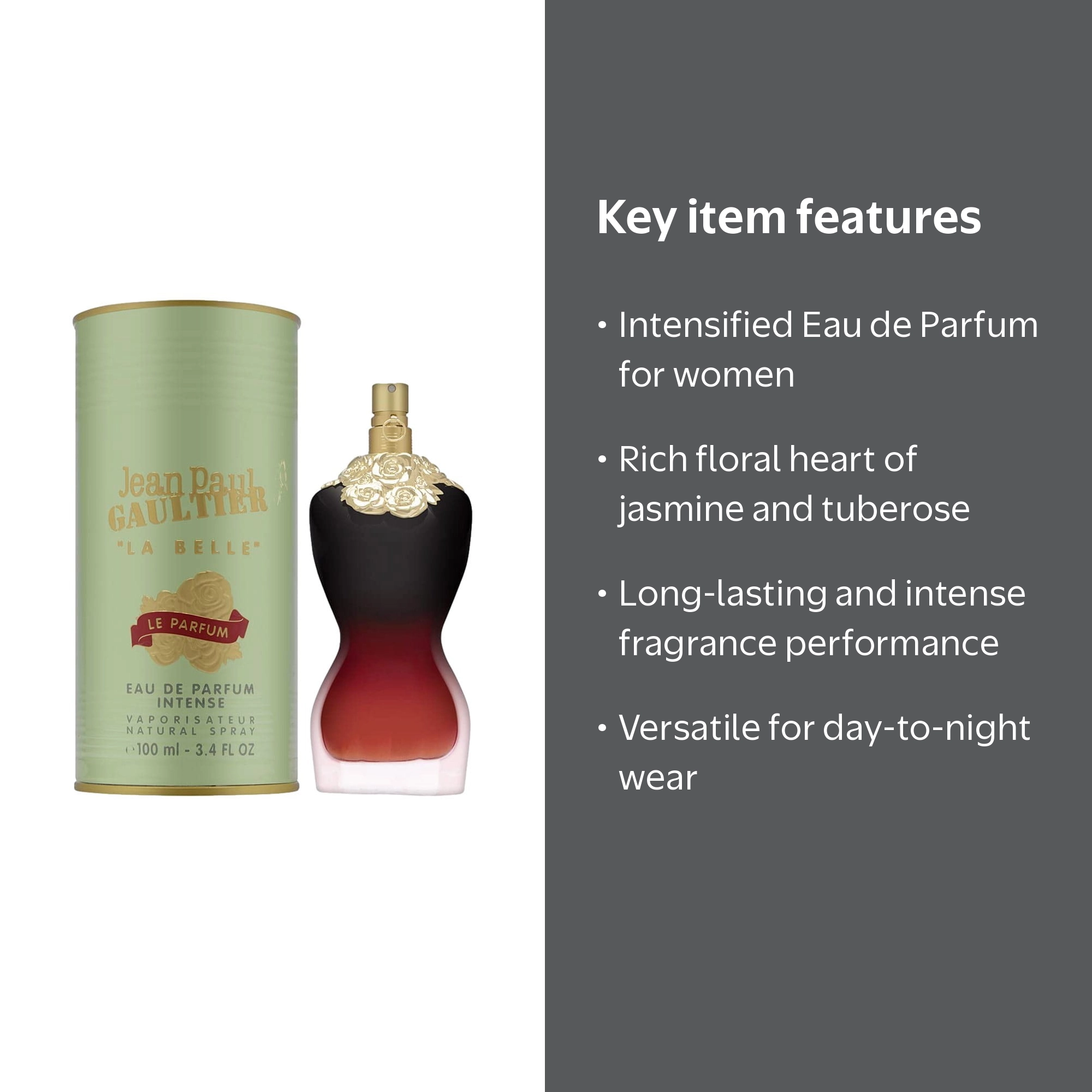 Jean Paul Gaultier La Belle Eau de Parfum Intense Spray, 3.4 oz