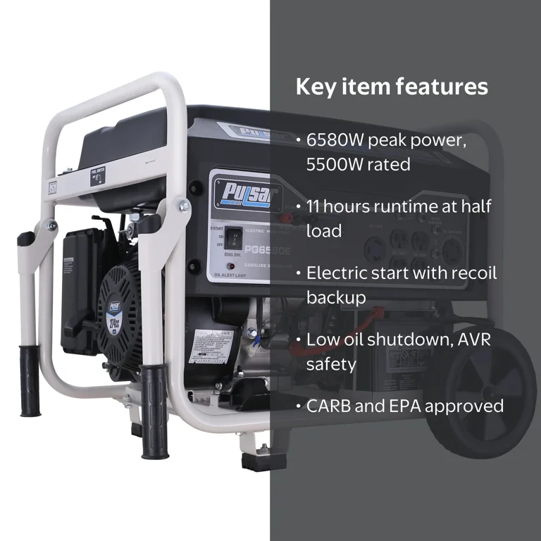 Pulsar 6580-Watt Portable Generator with Electric Start - Walmart.com