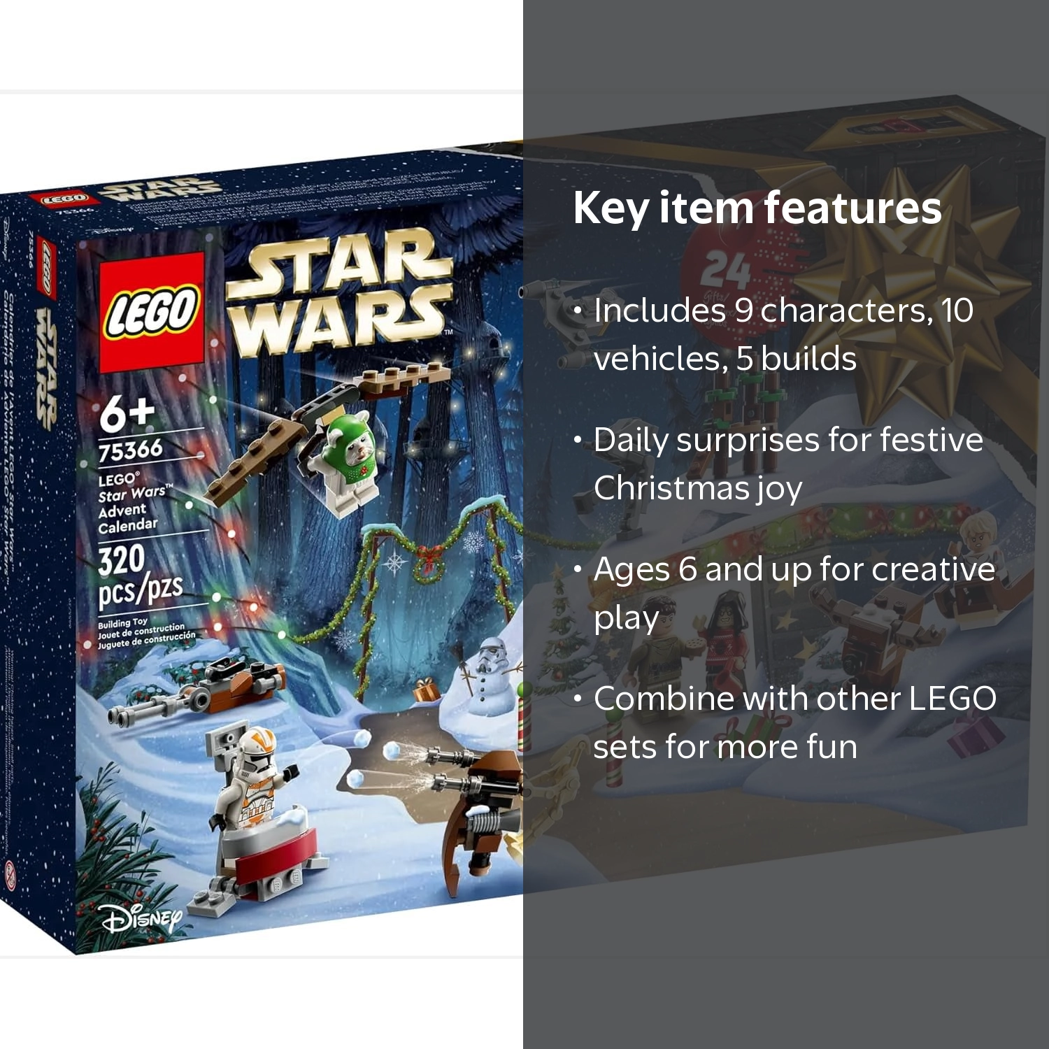 LEGO, Star Wars Advent Calendar 75366, Holiday Building Set