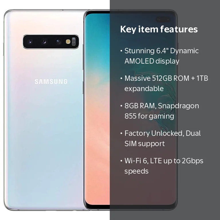 Samsung Galaxy S10+ SM-G975F/DS 512GB+8GB Dual SIM Factory