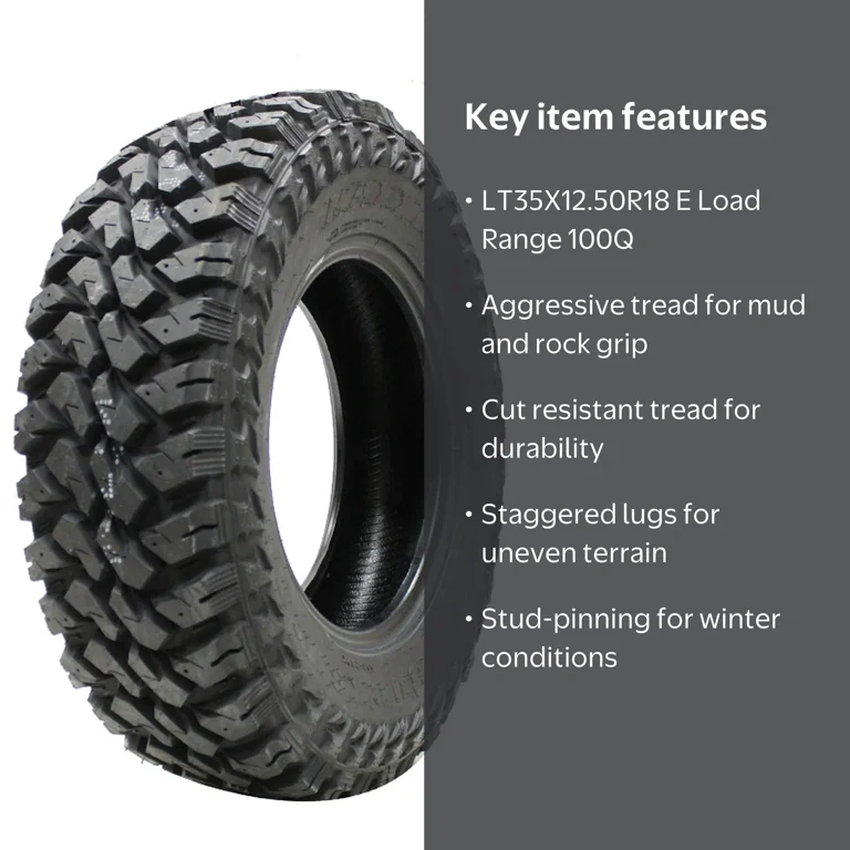 Maxxis MT-764 Buckshot Mudder II Mud Terrain LT35X12.50R18 100Q E