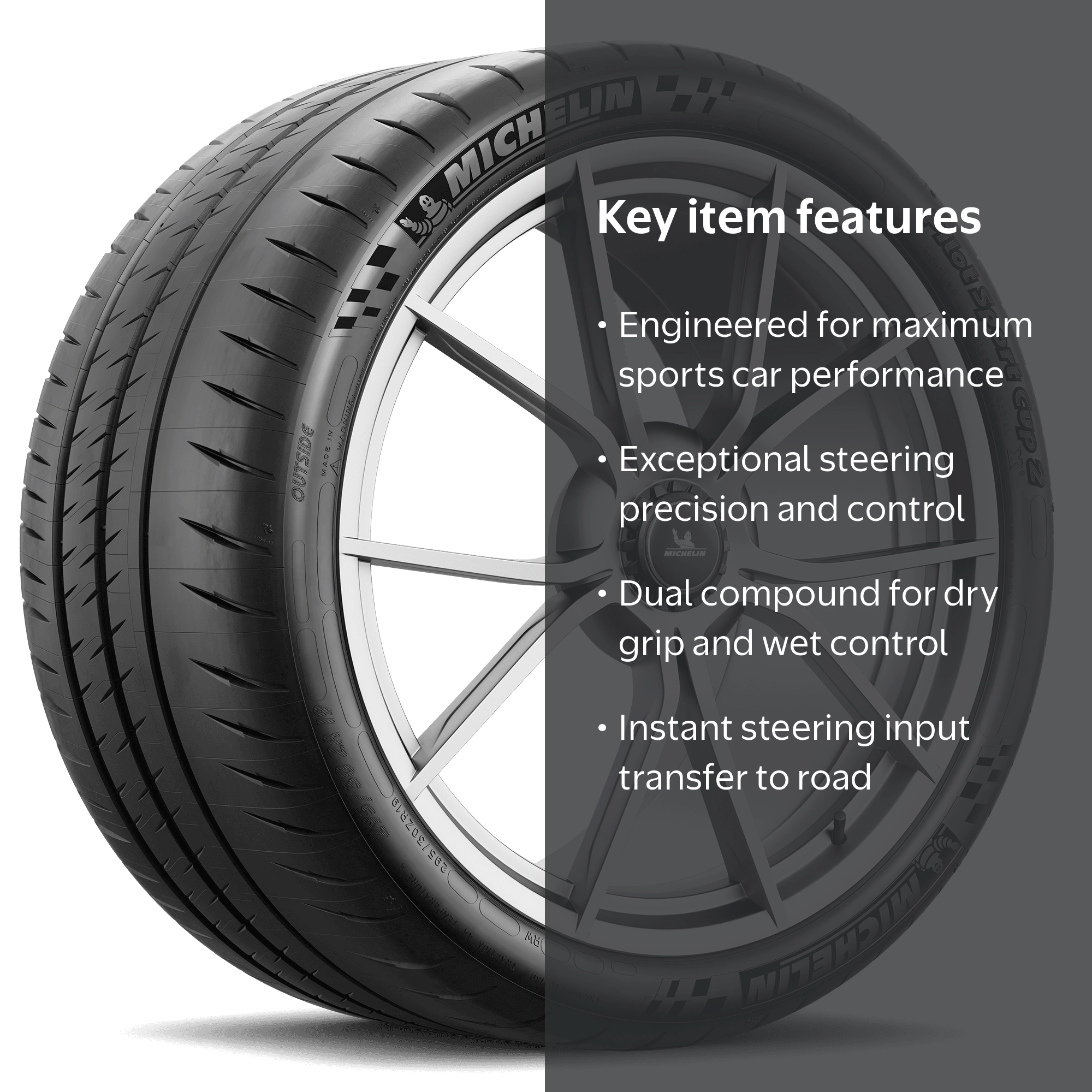 Michelin Pilot Sport Cup 2 305/30ZR20 103Y XL Tire - Walmart.com