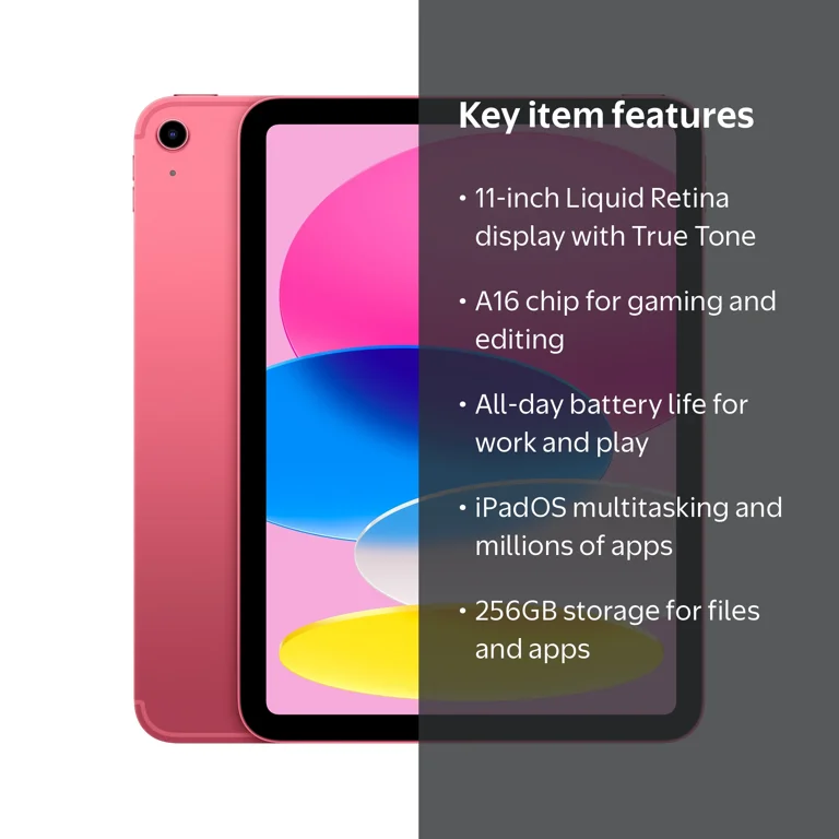 Apple, 11-inch iPad Wi-Fi + Cellular 256GB Pink with Liquid Retina