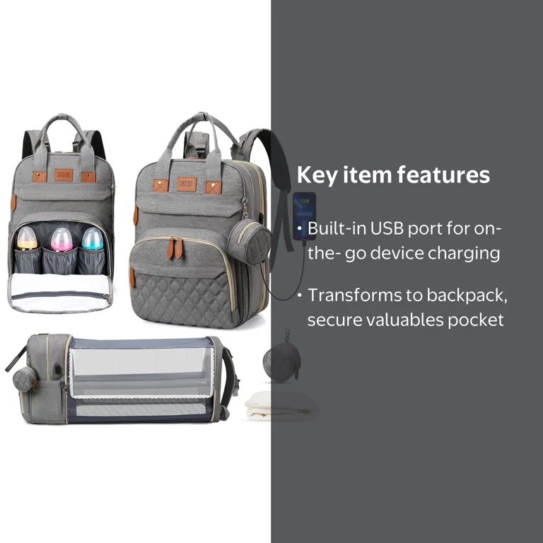 baby backpack for travel Baoyun Diaper Bag Backpack, Large Capacity Diaper Bags Boys Girls, Waterproof Bags with Stroller Straps, Diaper Baby Essentials Must Haves Newborn Stuff : Baby attach our diaper bag to your luggage with the padded luggage strap its that simple! GPED Diaper Bag Backpack, Grey,