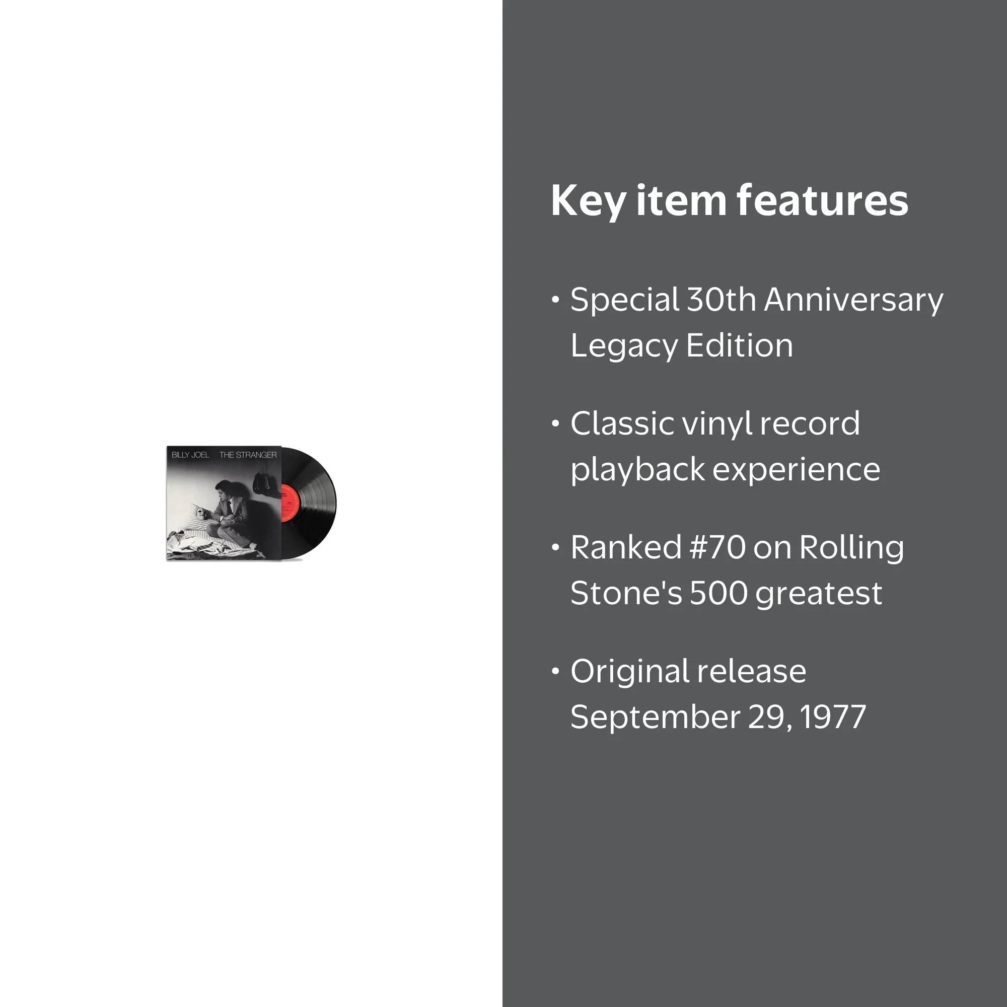 Billy Joel - The Stranger: 30th Anniversary Legacy Edition - Vinyl